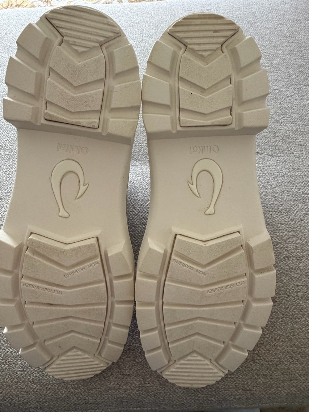 OluKai Hehi Chelsea Booties in Cream with Pink Pull Tabs - Picture 6 of 9